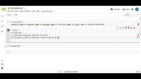 Python Identifiers Youtube