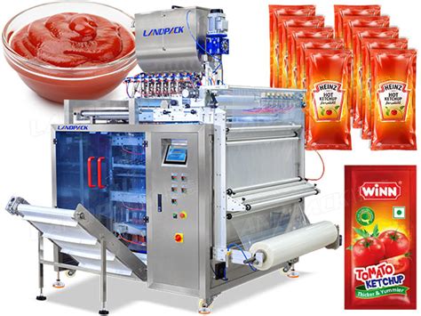 Multifunction Multi Lane Sachet Liquid Filling Machine For Ketchup