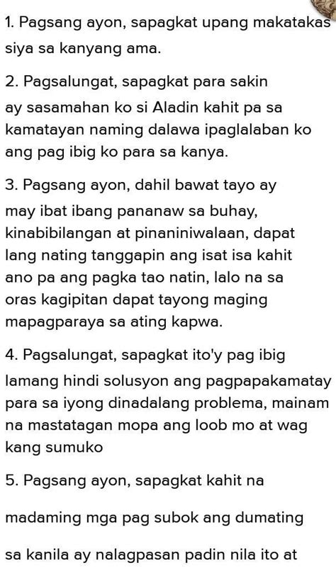 Performance Task No Opinyon Tungkol Sa Napapanahong Isyu Pagsang Ayon