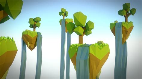 Blender Timelapse Low Poly Floating Islands Low Poly Low Poly Art