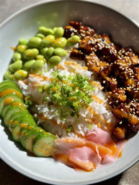 Teriyaki Tofu Rice Bowl Brown Girl Vegan