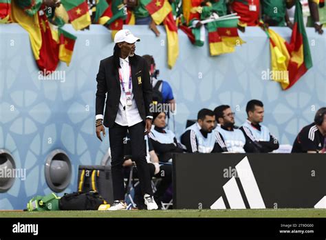 Al Wakrah Cameroon Coach Rigobert Song During The Fifa World Cup