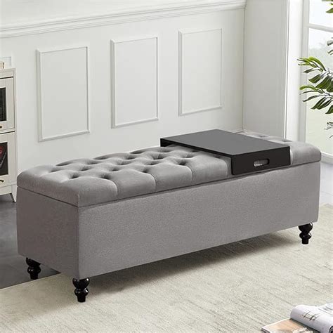 Storage Ottoman 502 Inches Upholstered Fabric Storage