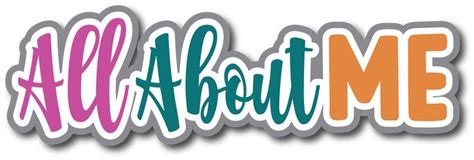 All About Me - Scrapbook Page Title Die Cut | Scrapbook pages, Baby ...