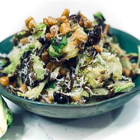 Roasted Brussel Sprout Salad With Caesar Dressing Mollie In Montana~