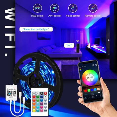 Tira De Luces LED RGB 5050 Con WiFi Cinta De Diodo Controlador Wifi