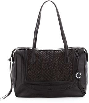 Elliott Lucca Bali Woven Square Tote Black Elliott Lucca Tote