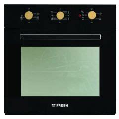 Fresh Built-In Gas Oven 60 cm With Gas Grill Black Close-10345