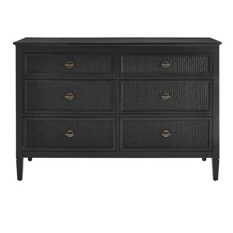 Reviews For Home Decorators Collection Marsden Black 6 Drawer Cane