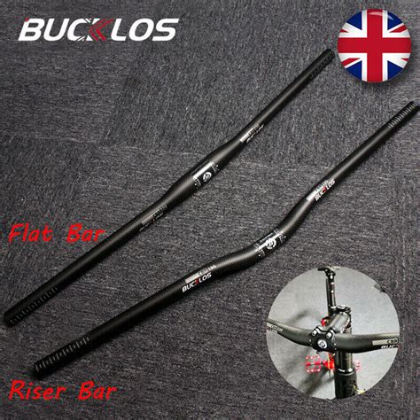 25 4 31 8mm BUCKLOS Flat Riser MTB Bike Handlebar Full Carbon Fiber