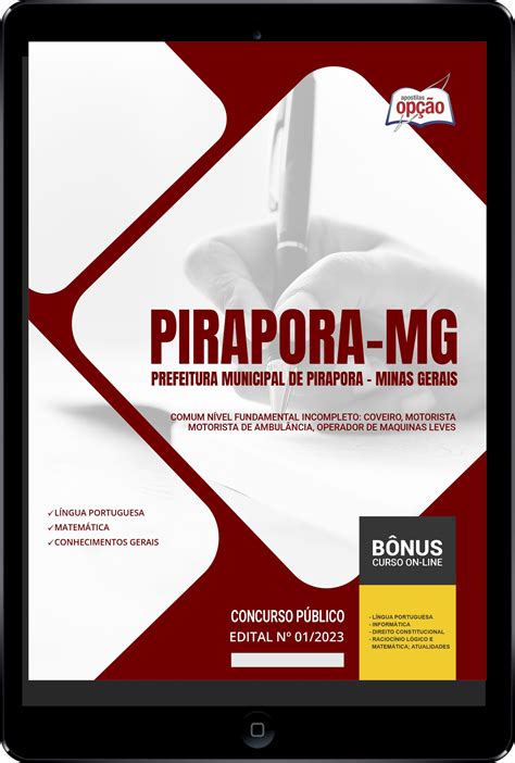 Apostila Prefeitura de Pirapora MG em PDF Comum Nível Fundamental