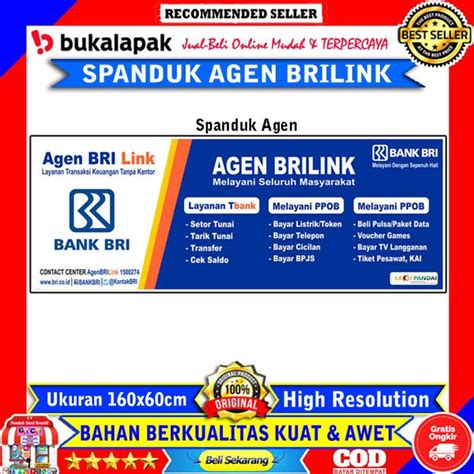 Jual Spanduk Banner Agen Mitra Brilink BRI Link Di Lapak CV Pondok Gaul