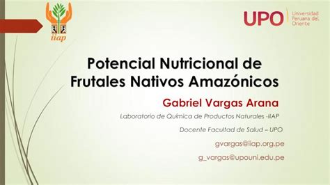 PDF Potencial Nutricional de Frutales Nativos Amazónicos importante