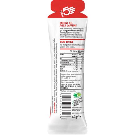 Энергетический гель с кофеином High5 Aqua - Topedaller