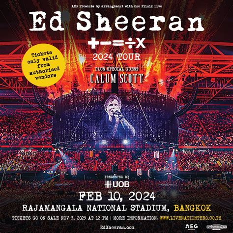 Ed Sheeran To Bring Joy To Thailand At Rajamangala Stadium In Feb 2024