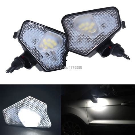 Pcs White Led Under Side Mirror Puddle Light Lamp For Mercedes Benz