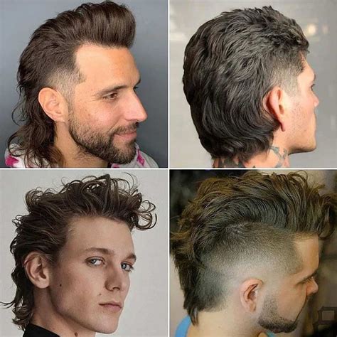 O Mullet Masculino está voltando Penteados masculinos mohawk Corte