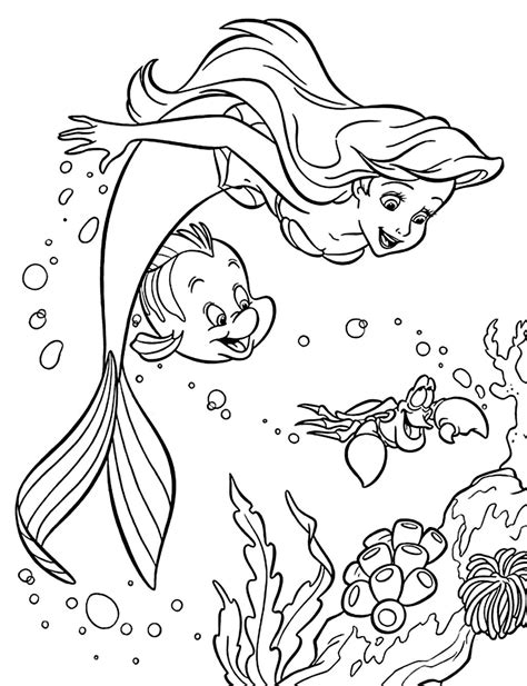 Dibujos De Ariel La Sirenita Para Colorear Colorear24