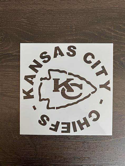 Kansas City Chiefs Stencil Plastic Sheet, New Custom Stencil Sports - Etsy