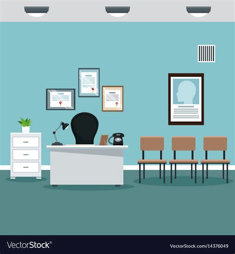 Doctor professional office hospital room Vector Image