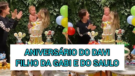 SAULO PONCIO E GABI BRANDT FAZEM FESTA DE 1 ANO PARA SEU FILHO DAVI