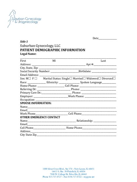 Fillable Online 2021 Patient Demographic Formdocx Fax Email Print Pdffiller