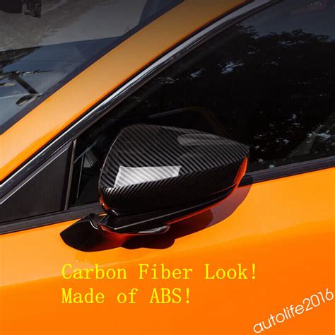 Rearview Mirror Shell Cover Trim For Mazda 3 2019 2023 Carbon Fiber