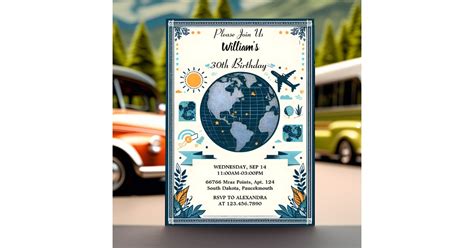Join Travel Cabin Beach Destination 30th Birthday Invitation | Zazzle