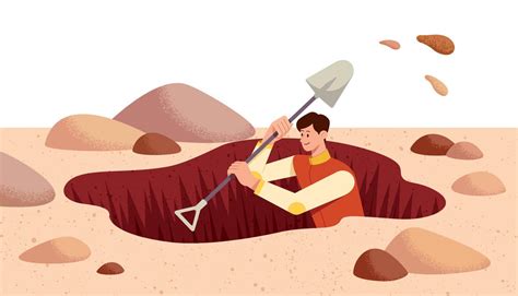 Man Digging Hole 19157630 Vector Art at Vecteezy