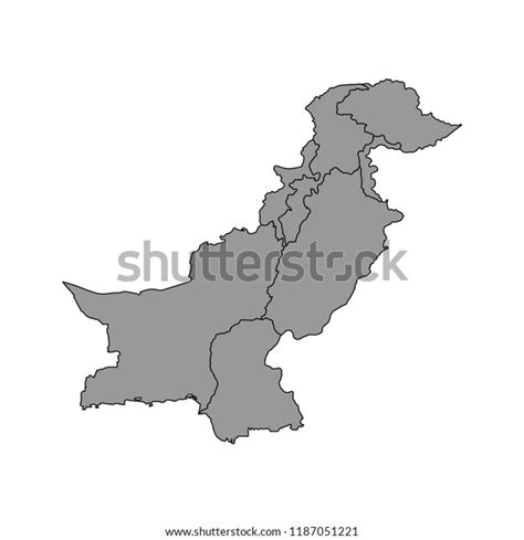 Pakistan Map Vector Stock Vector (Royalty Free) 1187051221 | Shutterstock