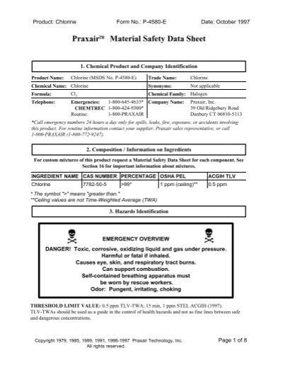 Praxair™ Material Safety Data Sheet