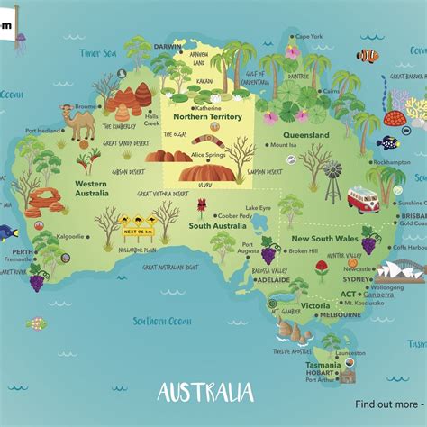 Tourist Map Of Australia