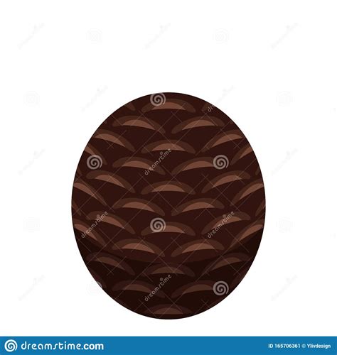 Round Pine Cone Icon Isometric Style Stock Vector Illustration Of