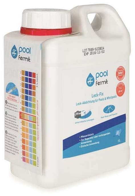 Pool Fermit Leck Fix Dichtmittel F R Pools Liter Kanister Hellopool