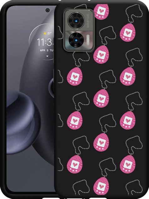 Cazy Hoesje Zwart Geschikt Voor Motorola Edge Neo Tamagotchi Bol