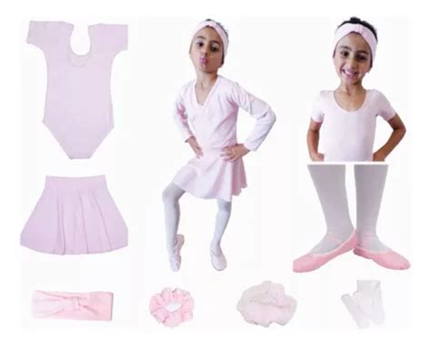 Roupa De Ballet Infantil Kit Completo Itens Casaquinho