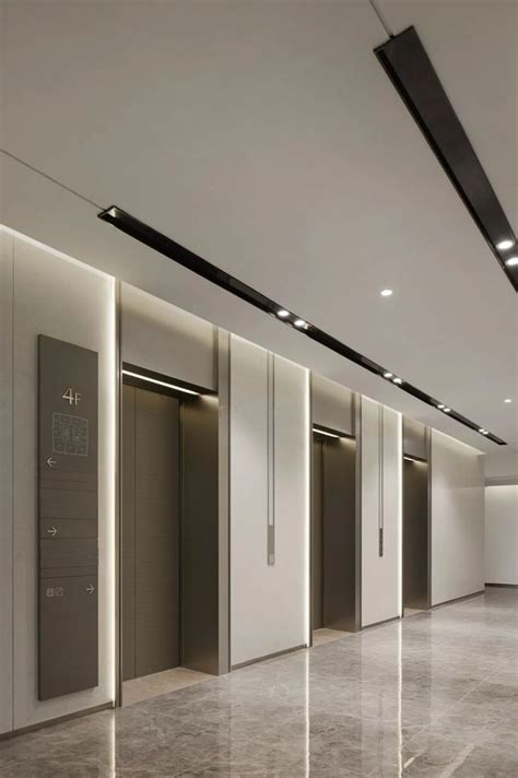 modern lobby design  recessed lighting lift lobby design modern