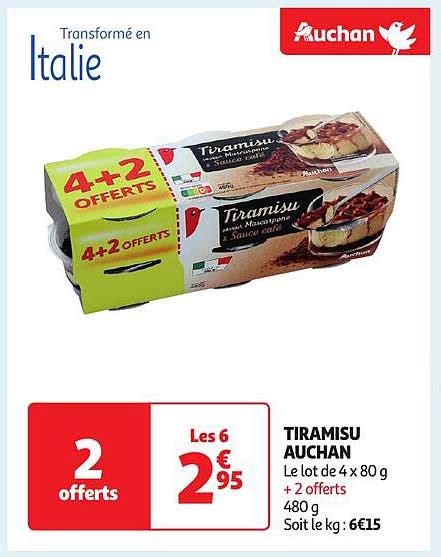 Promo Tiramisu Auchan Chez Auchan ICatalogue Fr