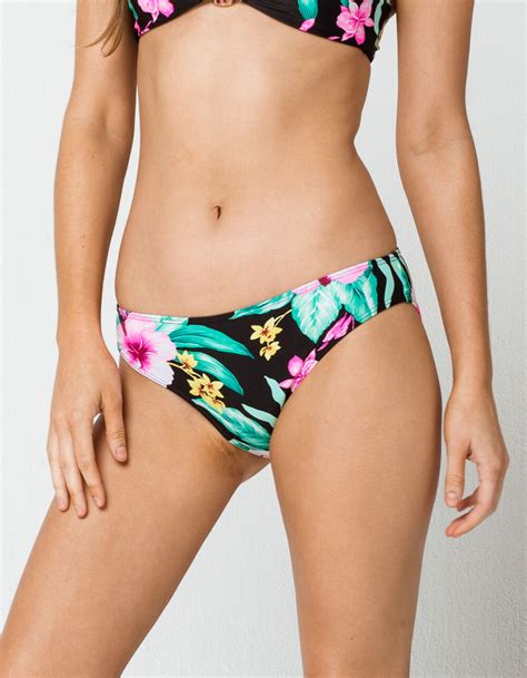 Full Tilt Tropical Bikini Bottoms Blkco Tillys