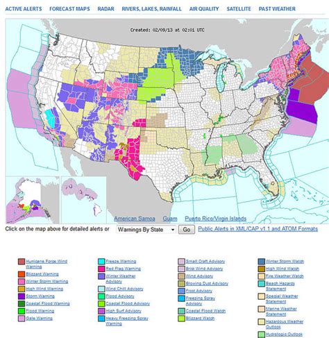 Noaa Map Of Usa Weather Warnings Flickr Photo Sharing