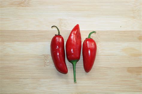 Three Red Jalapeno Peppers Free Stock Photo - Public Domain Pictures