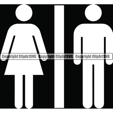 Bathroom Sign Icon 2 Men Woman Gentlemen Ladies Girls Boys Etsy