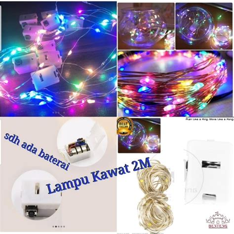 Jual LN44 Lampu Tumblr Kawat Rainbow LED Lampu Kawat 2 Meter Shopee