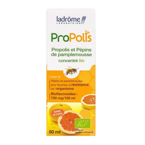 Ladrôme propolis et pépins de pamplemousse concentré bio 50ml