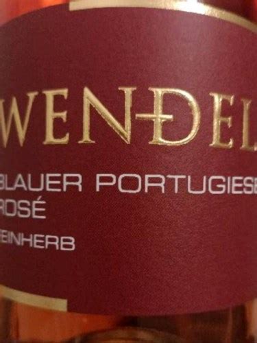 Wendel Blauer Portugieser Ros Feinherb Vivino Us