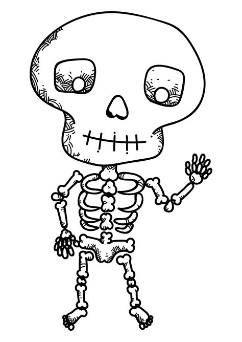 Skeleton Coloring Pages Printable