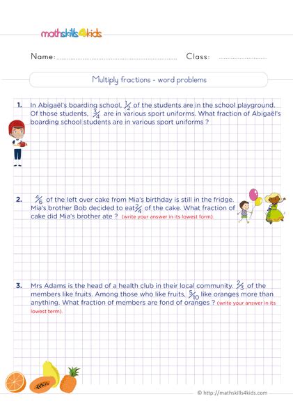 Fraction Practice Fraction Worksheets Games Word Problems