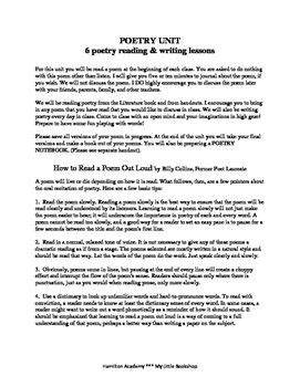 6 Poetry Lessons | Easy writing exercises, Poetry lessons, Writing poems