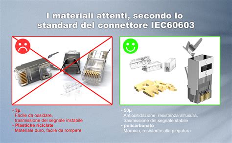 Vcelink Connettori Rj Passanti Cat Cat A Connettore Di Rete