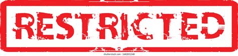 Restricted Red Grunge Stamp Vector Stock Vector Royalty Free